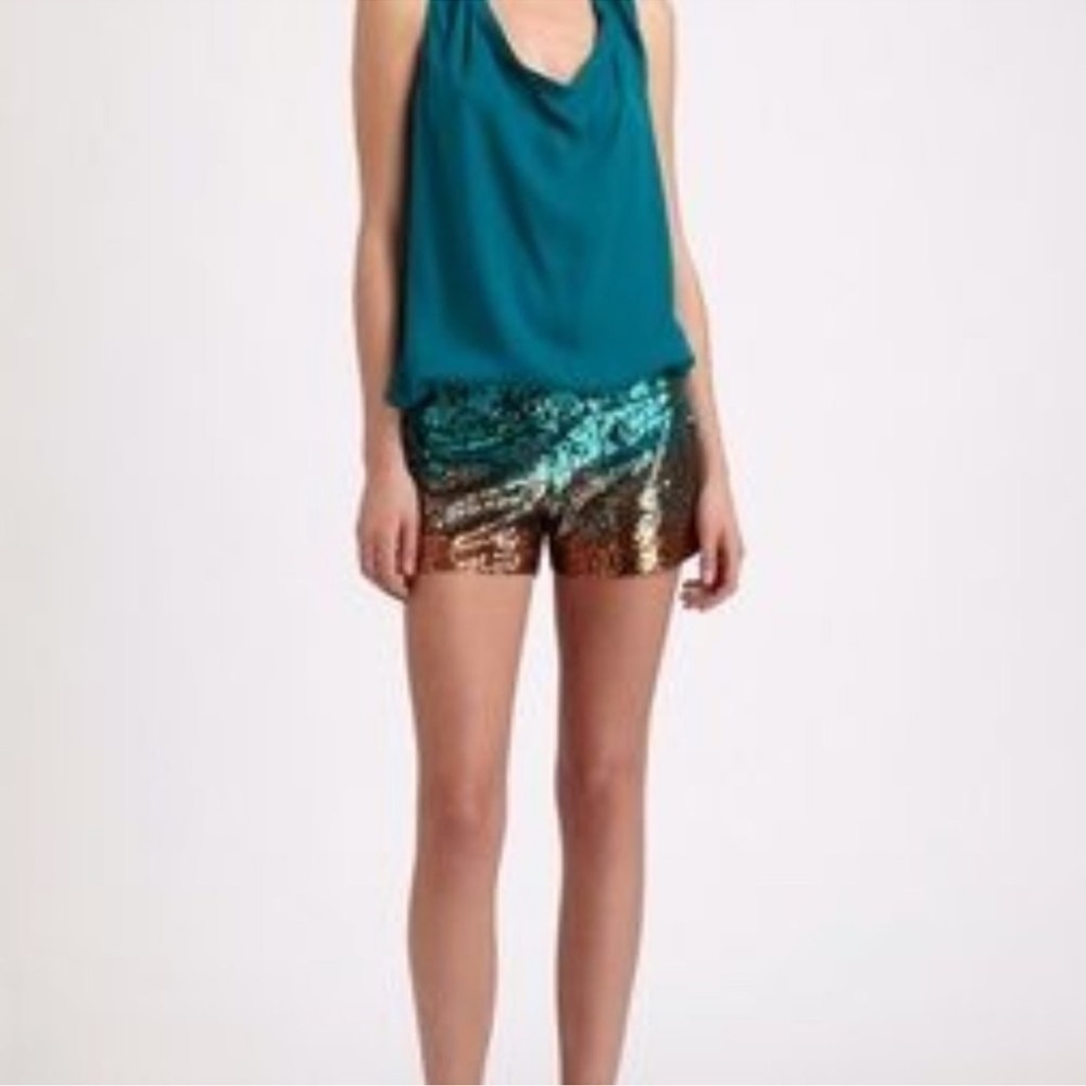 Haute Hippie Multicolor Sequin Shorts